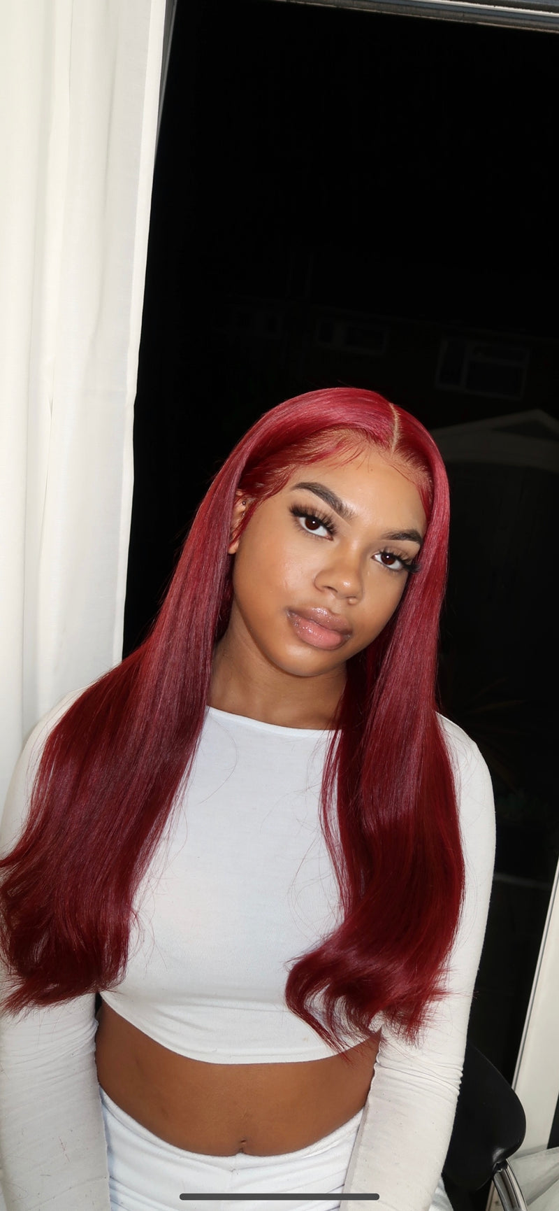 🍒 Cherry red 'EVE' wig - Chia V Hair